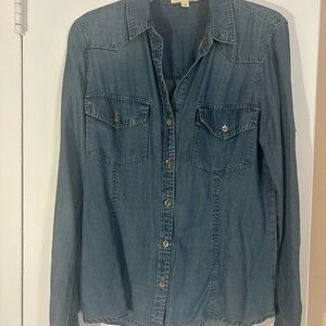 Cloth & Stone Blue Denim Chambray Shirt